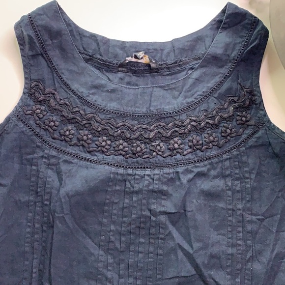 Chaudry KC embroidered bohemian sleeveless tunic top medium - Picture 2 of 8